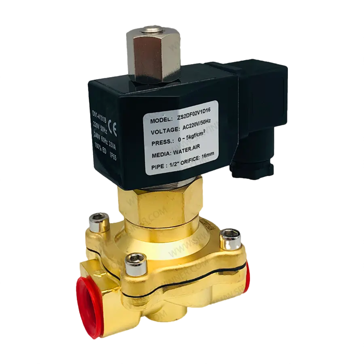 โซลินอยด์วาล์วทองเหลือง Brass Solenoid Valve ZS2 NO - Image 2