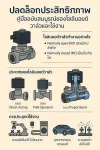 ภาพโซลินอยด์วาล์วและการประยุกต์ใช้งานในระบบต่างๆ